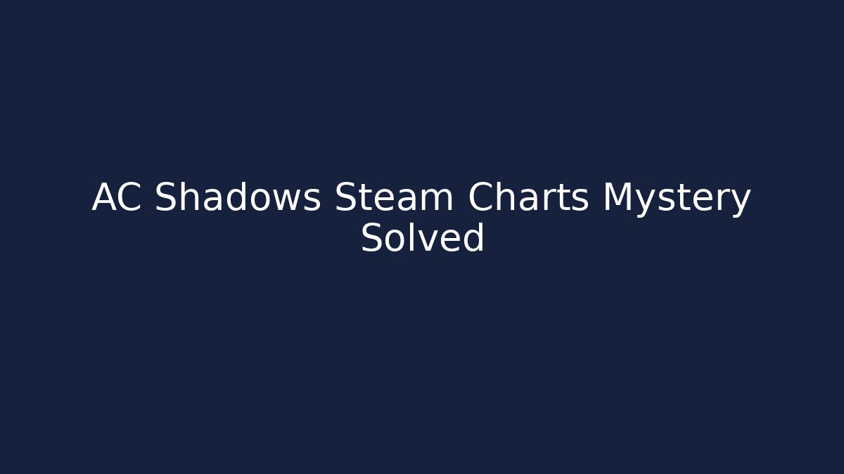AC Shadows Steam Charts Mystery Solved