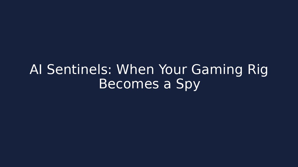 AI Sentinels: When Your Gaming Rig Becomes a Spy