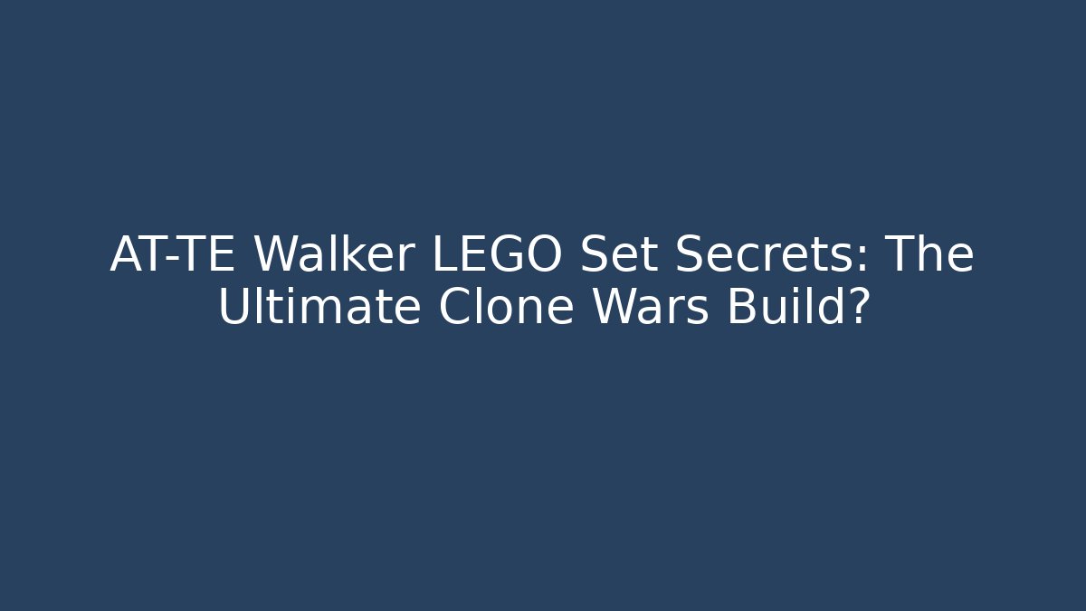 at te walker lego
