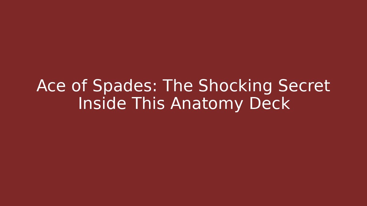 Ace of Spades: The Shocking Secret Inside This Anatomy Deck