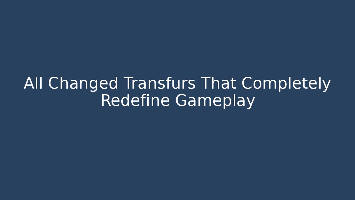 All Changed Transfurs That Completely Redefine Gameplay - Critter Realm