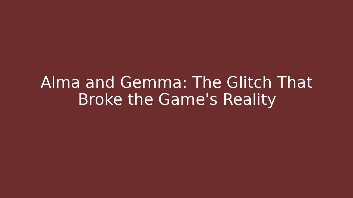 Alma and Gemma: The Glitch That Broke the Game’s Reality
