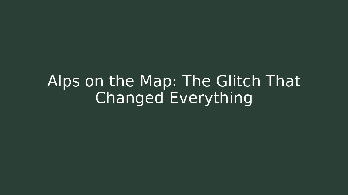 Alps on the Map: The Glitch That Changed Everything