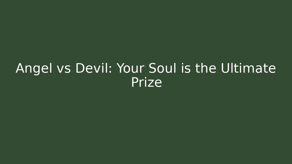 Angel vs Devil: Your Soul is the Ultimate Prize