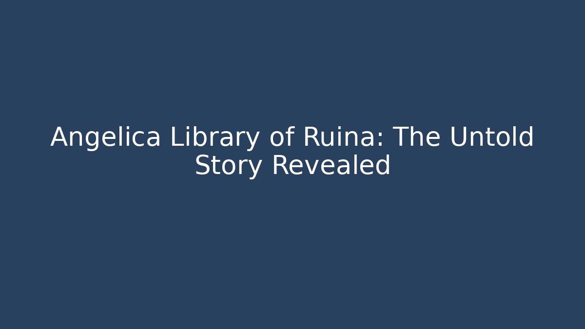 Angelica Library of Ruina: The Untold Story Revealed - Critter Realm