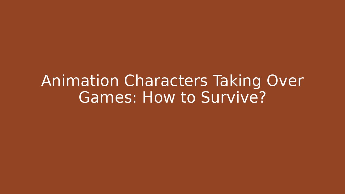 Animation Characters Taking Over Games: How to Survive? - Critter Realm