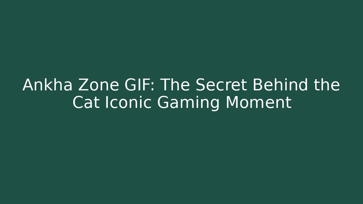 Ankha Zone GIF: The Secret Behind the Cat Iconic Gaming Moment
