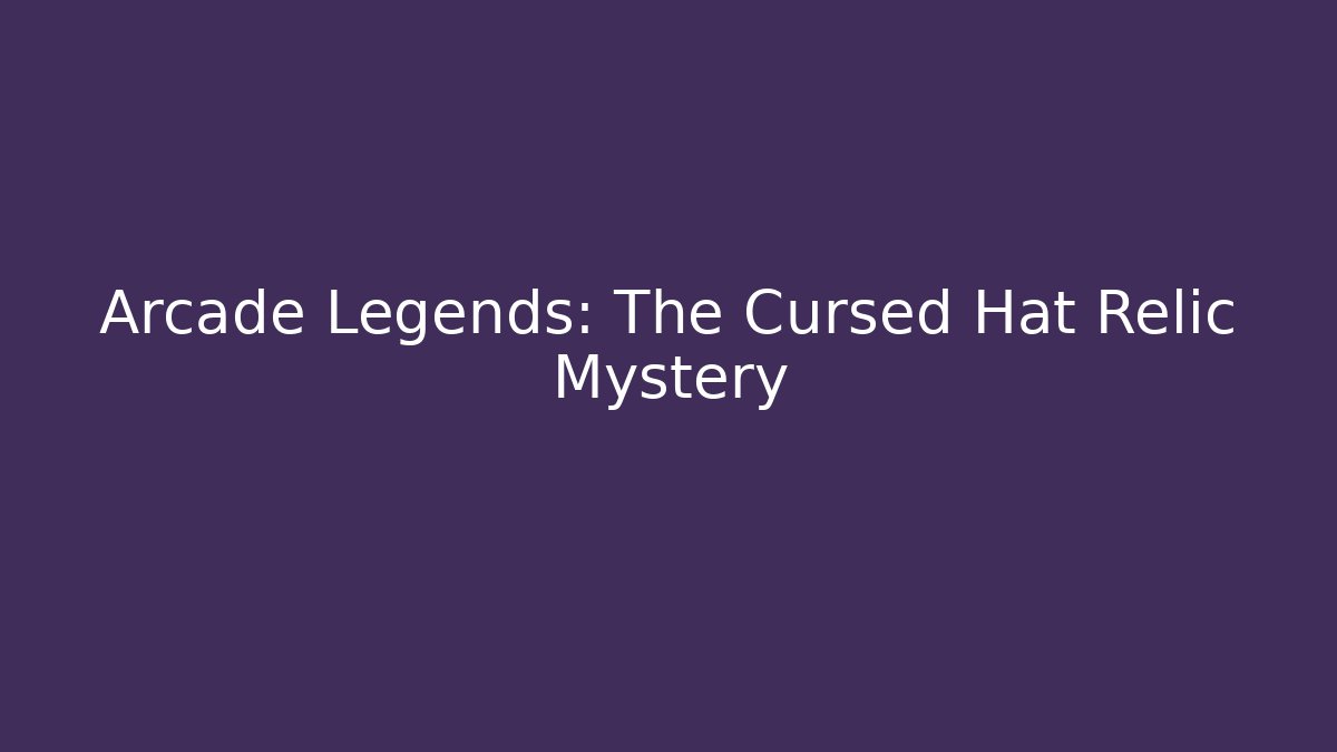 Arcade Legends: The Cursed Hat Relic Mystery