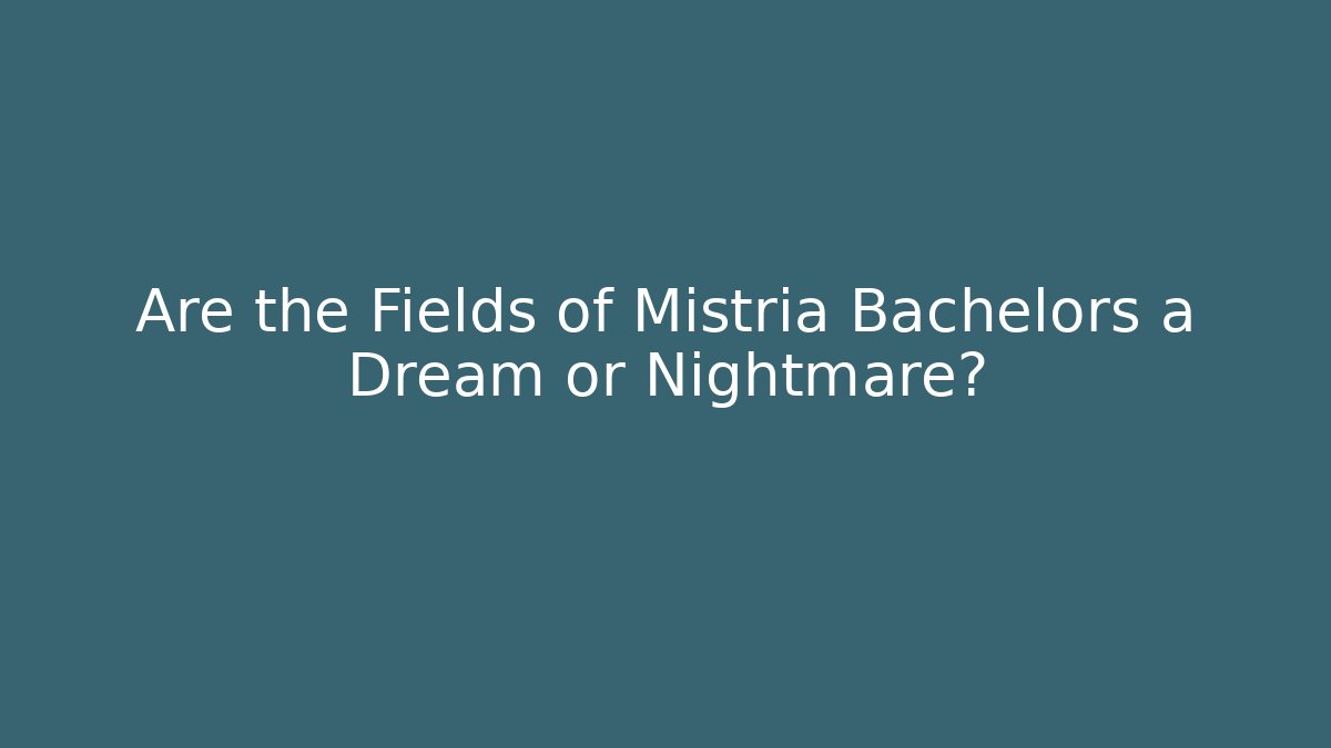 Are the Fields of Mistria Bachelors a Dream or Nightmare?