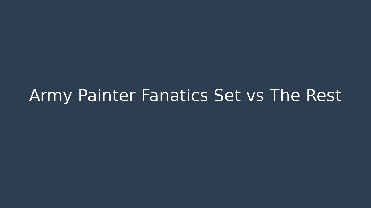 Army Painter Fanatics Set vs The Rest