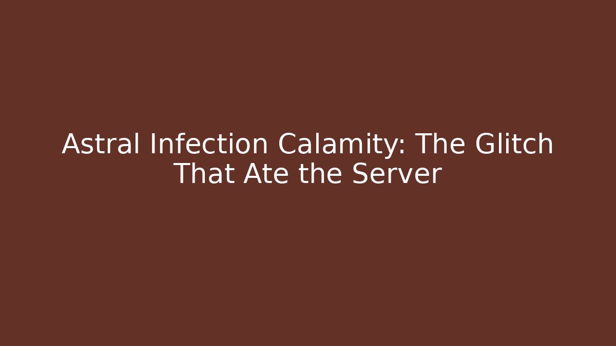 Astral Infection Calamity: The Glitch That Ate the Server