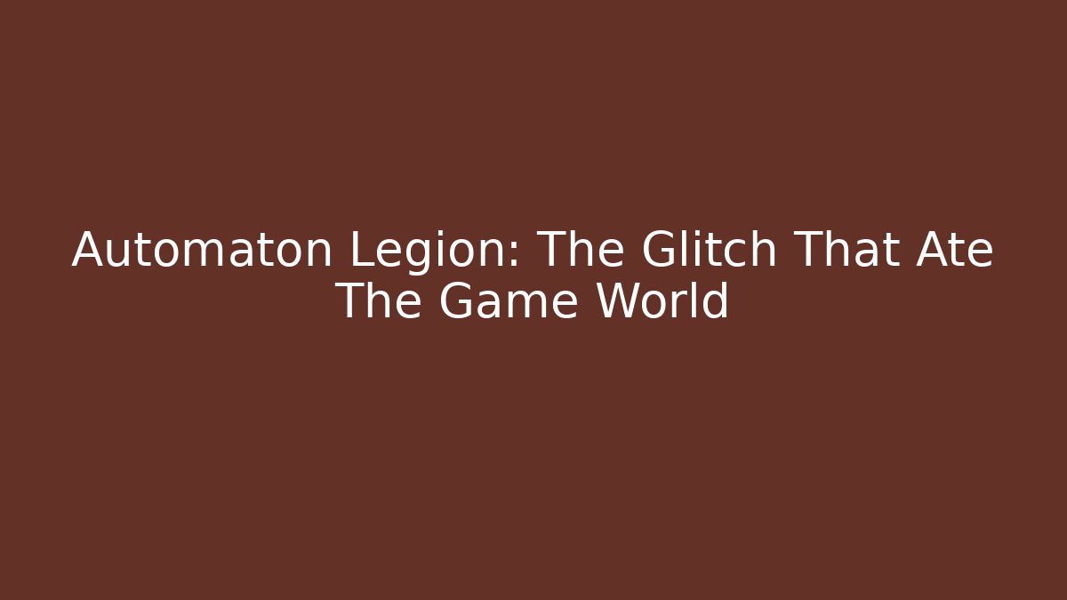 Automaton Legion: The Glitch That Ate The Game World