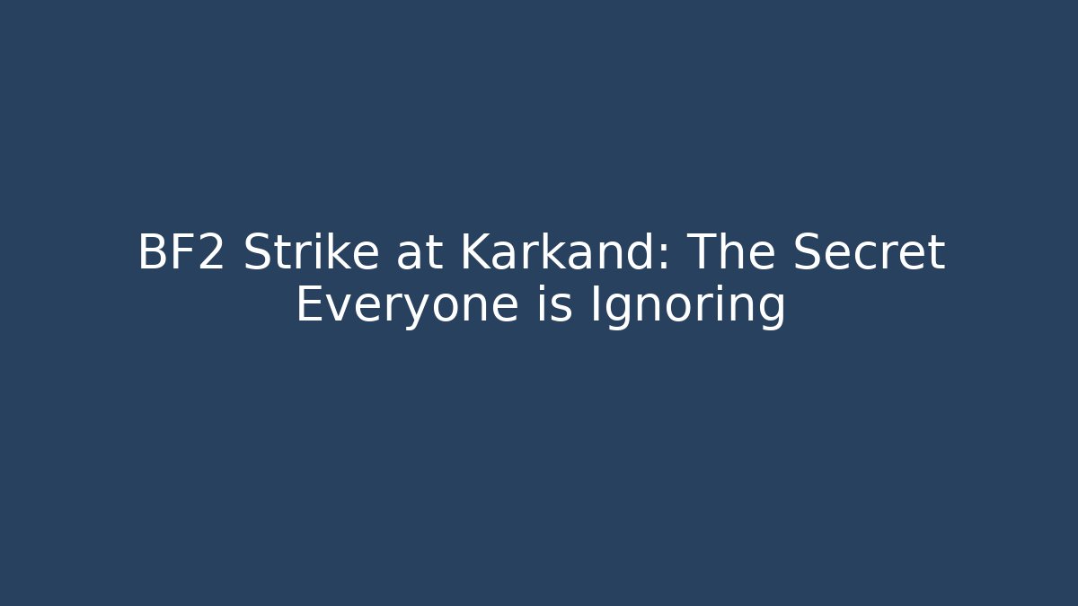 BF2 Strike at Karkand: The Secret Everyone is Ignoring