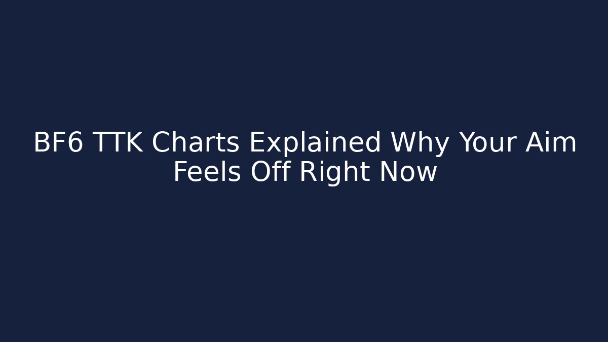 BF6 TTK Charts Explained Why Your Aim Feels Off Right Now