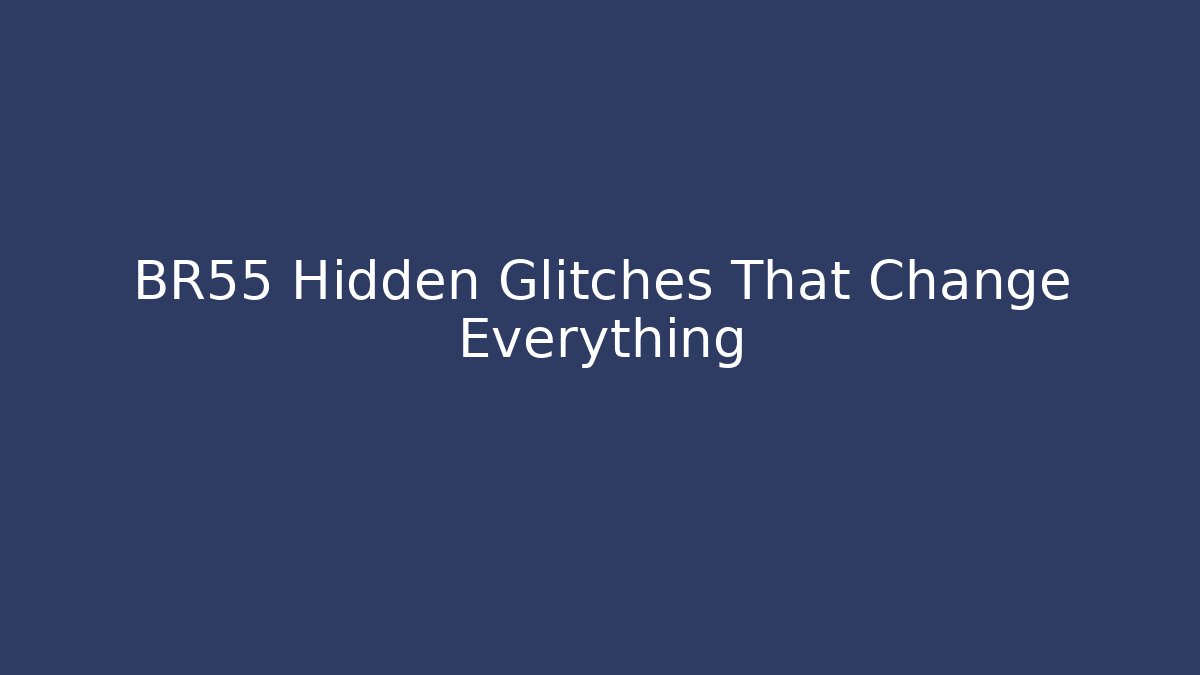 BR55 Hidden Glitches That Change Everything