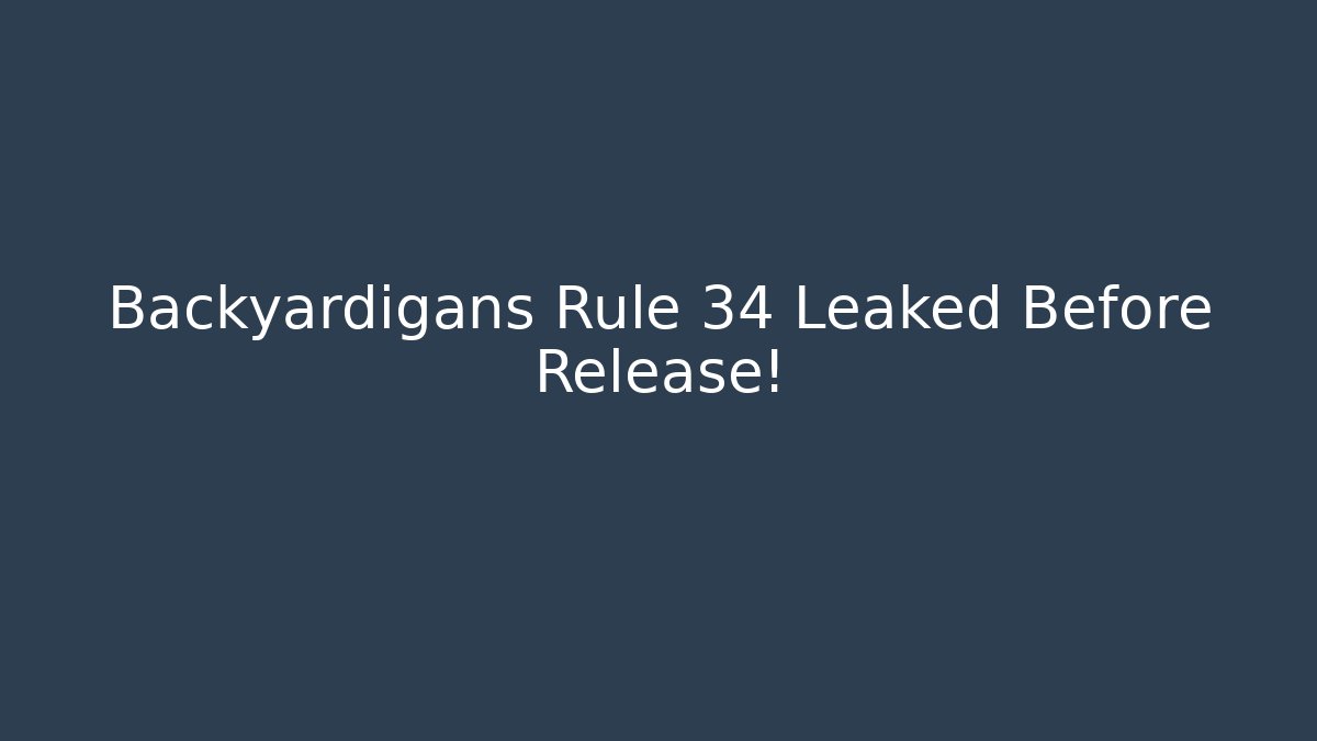 Backyardigans Rule 34 Leaked Before Release! - Critter Realm