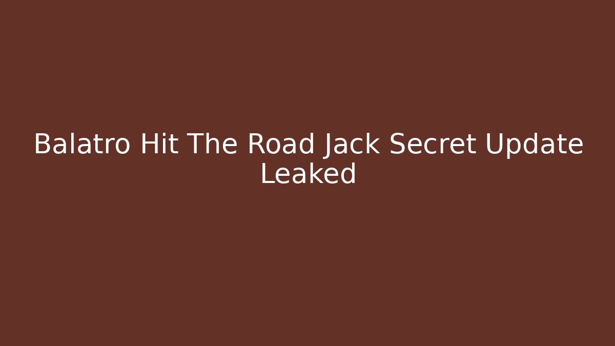 Balatro Hit The Road Jack Secret Update Leaked