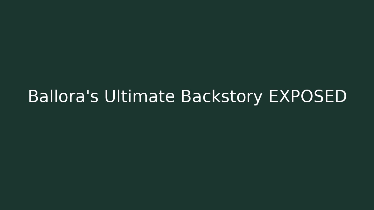 Ballora’s Ultimate Backstory EXPOSED