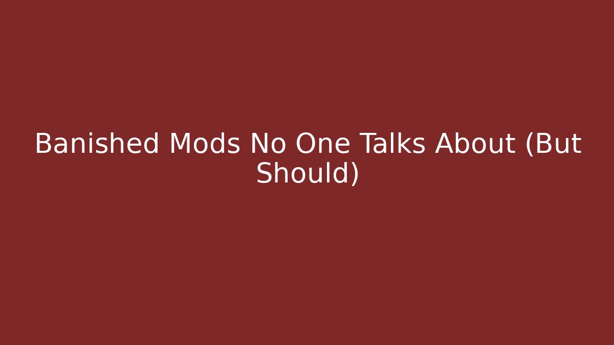 Banished Mods No One Talks About (But Should) - Critter Realm