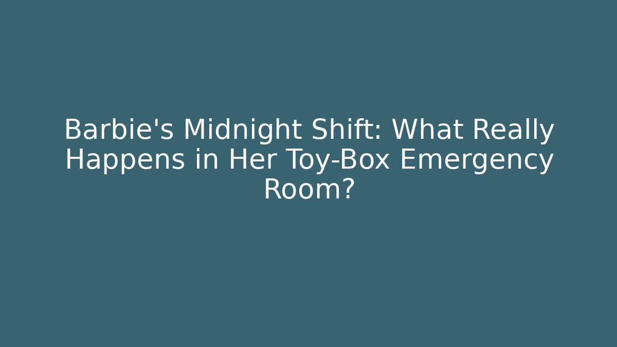 Barbie's Midnight Shift: What Really Happens in Her Toy-Box Emergency Room?
