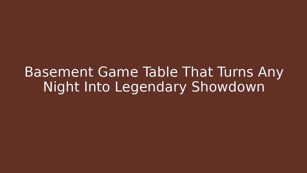 Basement Game Table That Turns Any Night Into Legendary Showdown