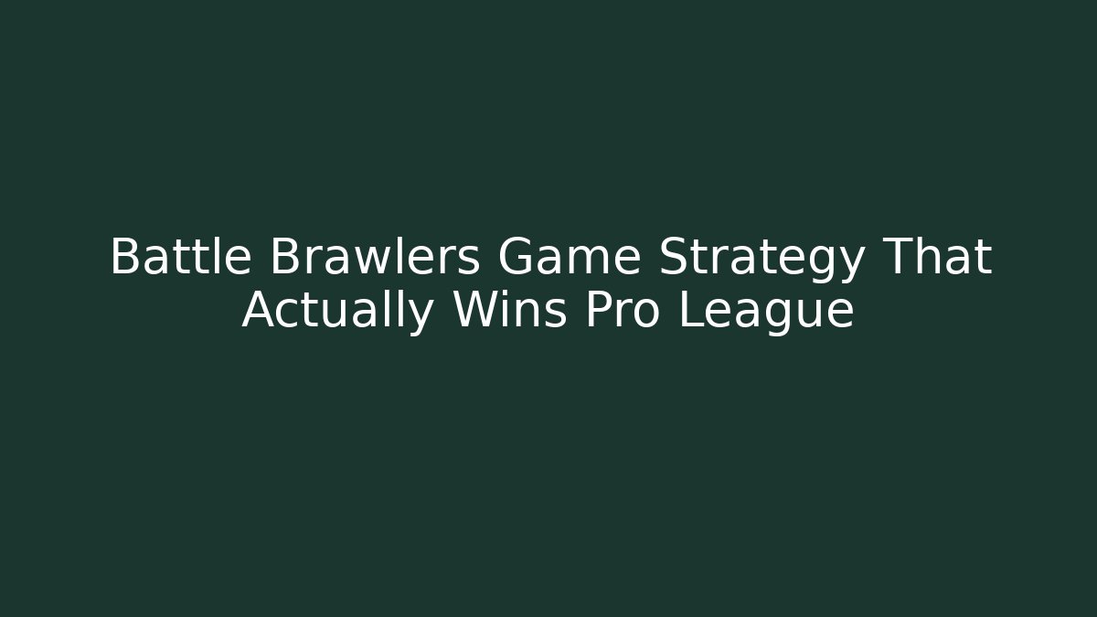 Battle Brawlers Game Strategy That Actually Wins Pro League