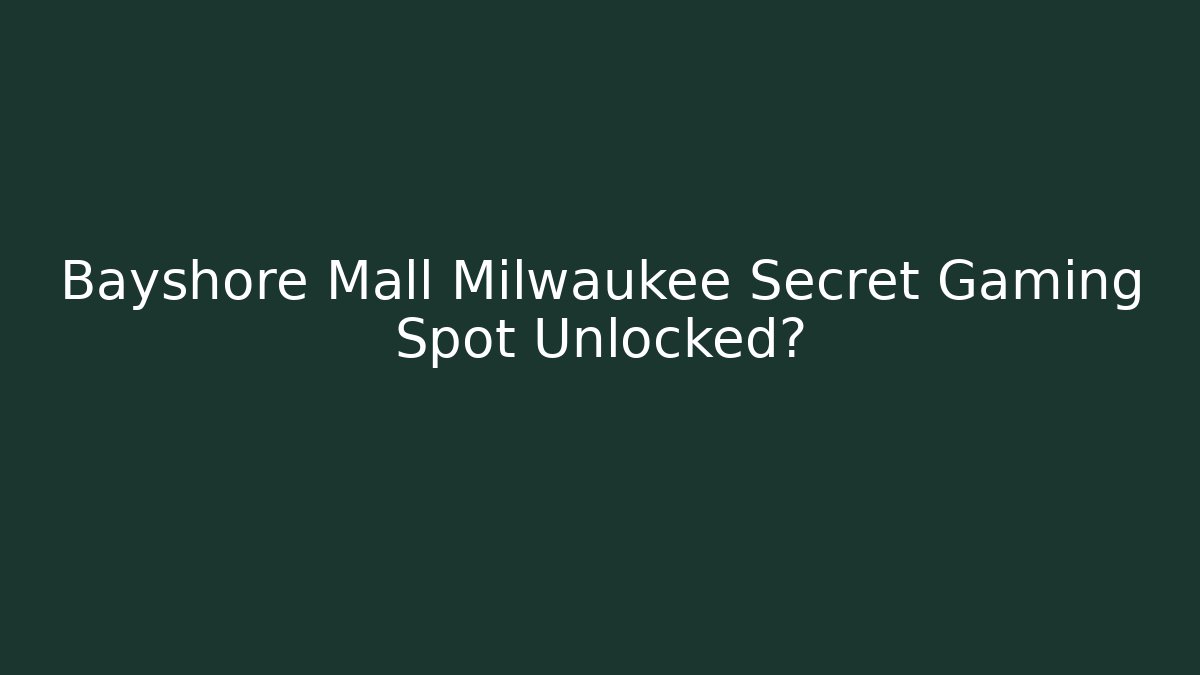 bayshore mall stores milwaukee