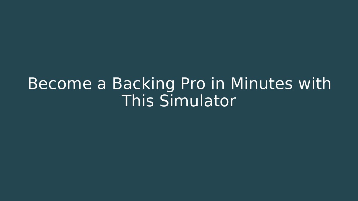 Become a Backing Pro in Minutes with This Simulator