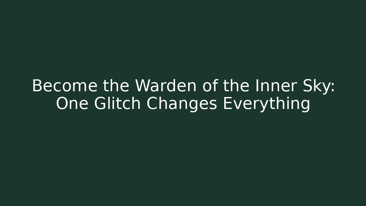Become the Warden of the Inner Sky: One Glitch Changes Everything