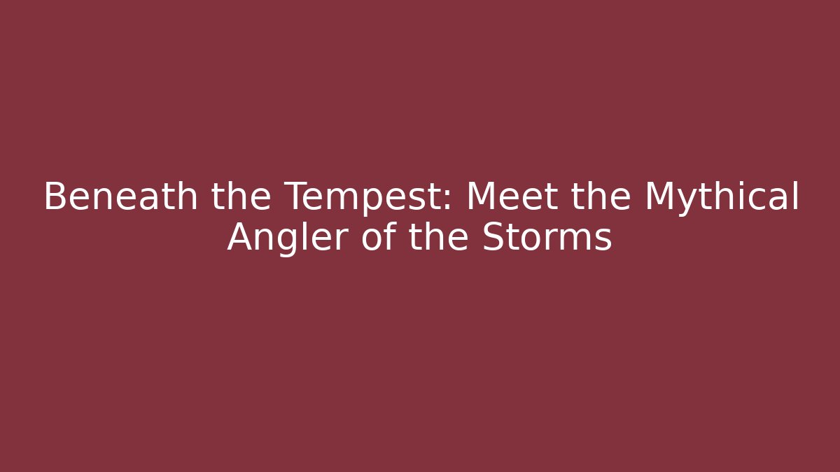 Beneath the Tempest: Meet the Mythical Angler of the Storms