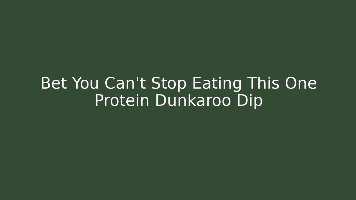 Bet You Can't Stop Eating This One Protein Dunkaroo Dip