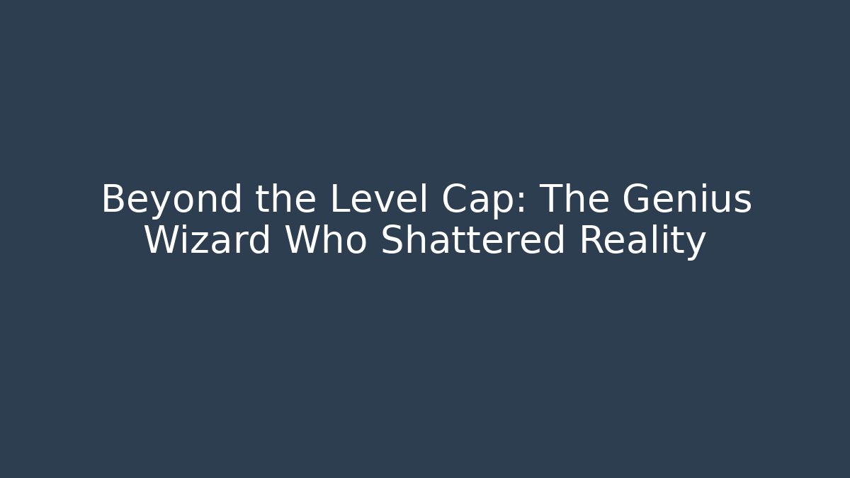 Beyond the Level Cap: The Genius Wizard Who Shattered Reality