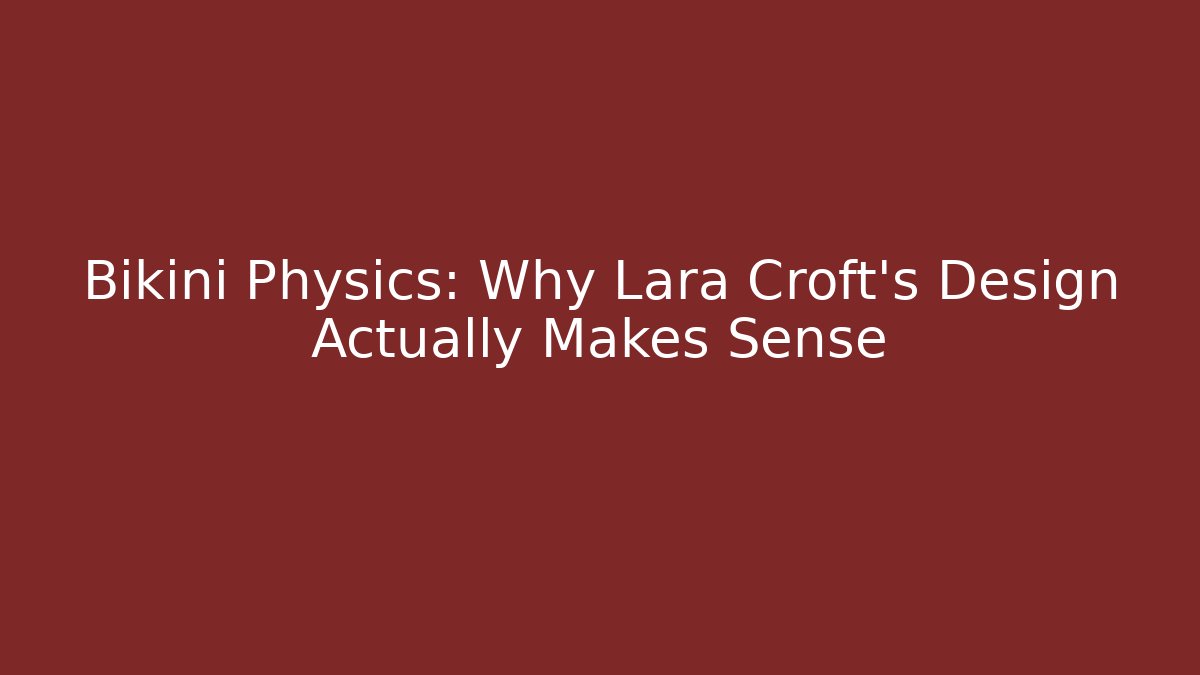 Bikini Physics: Why Lara Croft's Design Actually Makes Sense