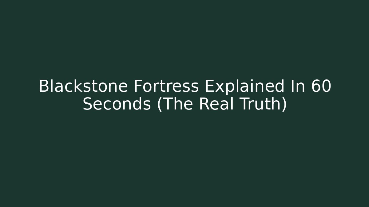 Blackstone Fortress Explained In 60 Seconds (The Real Truth) - Critter Realm