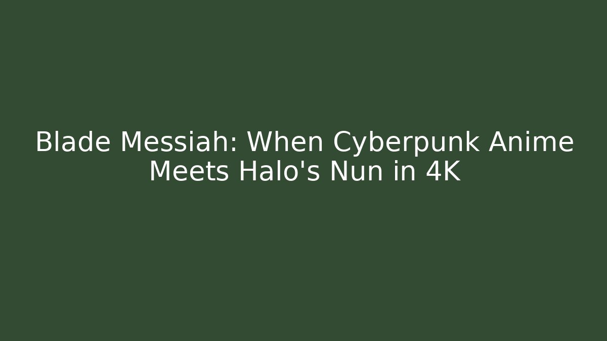 Blade Messiah: When Cyberpunk Anime Meets Halo's Nun in 4K - Critter Realm