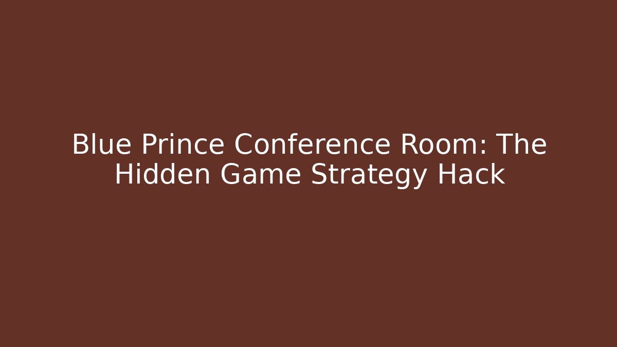 Blue Prince Conference Room: The Hidden Game Strategy Hack
