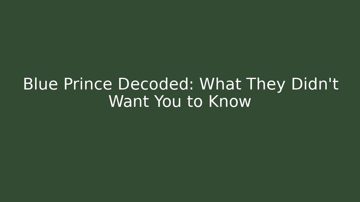 Blue Prince Decoded: What They Didn't Want You to Know