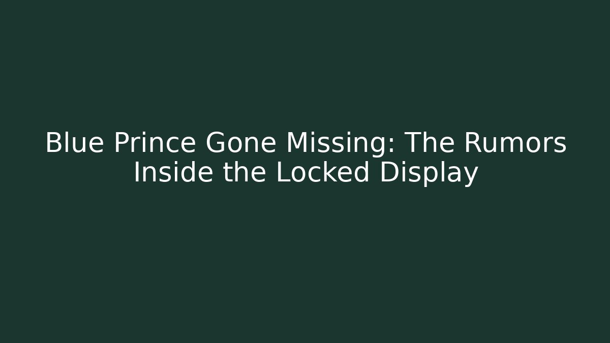Blue Prince Gone Missing: The Rumors Inside the Locked Display
