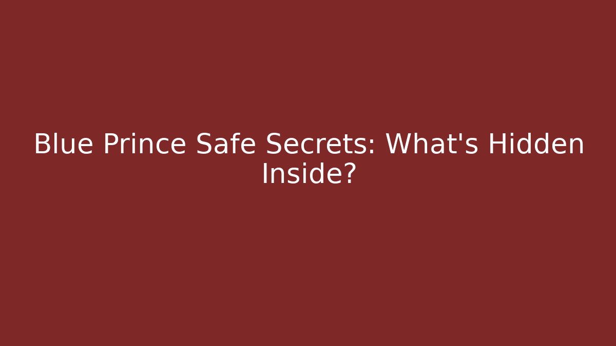 Blue Prince Safe Secrets: What's Hidden Inside?