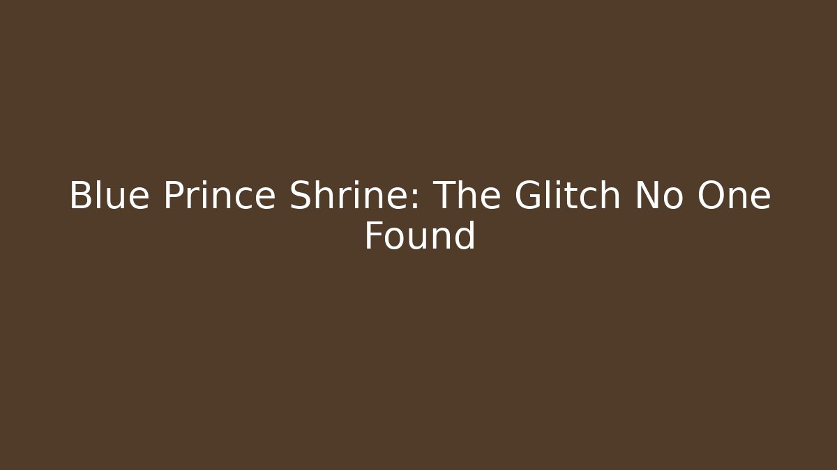 Blue Prince Shrine: The Glitch No One Found