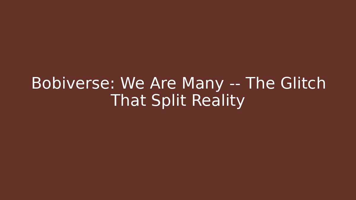 Bobiverse: We Are Many — The Glitch That Split Reality - Critter Realm