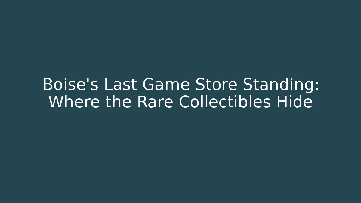 Boise's Last Game Store Standing: Where the Rare Collectibles Hide