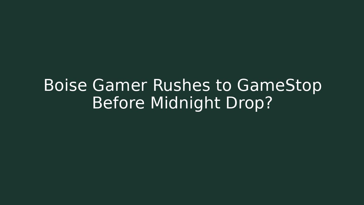 Boise Gamer Rushes to GameStop Before Midnight Drop?