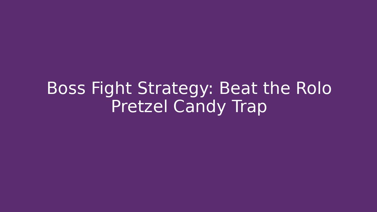 Boss Fight Strategy: Beat the Rolo Pretzel Candy Trap