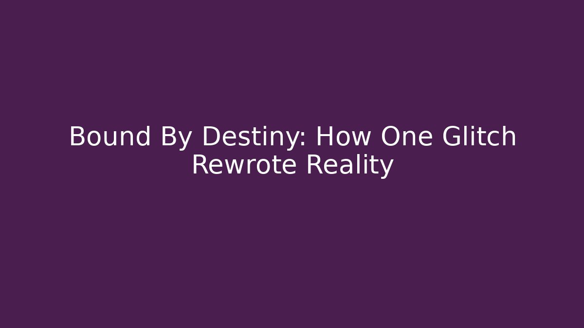 Bound By Destiny: How One Glitch Rewrote Reality