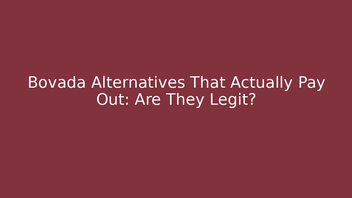 Bovada Alternatives That Actually Pay Out: Are They Legit?