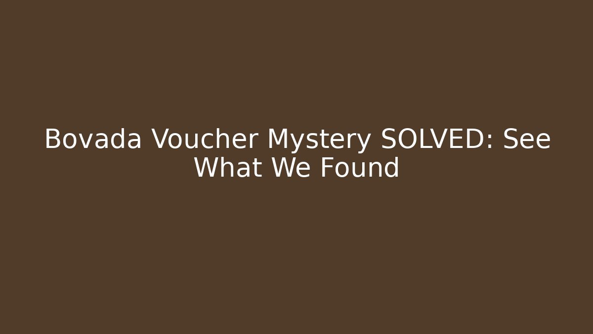 Bovada Voucher Mystery SOLVED: See What We Found