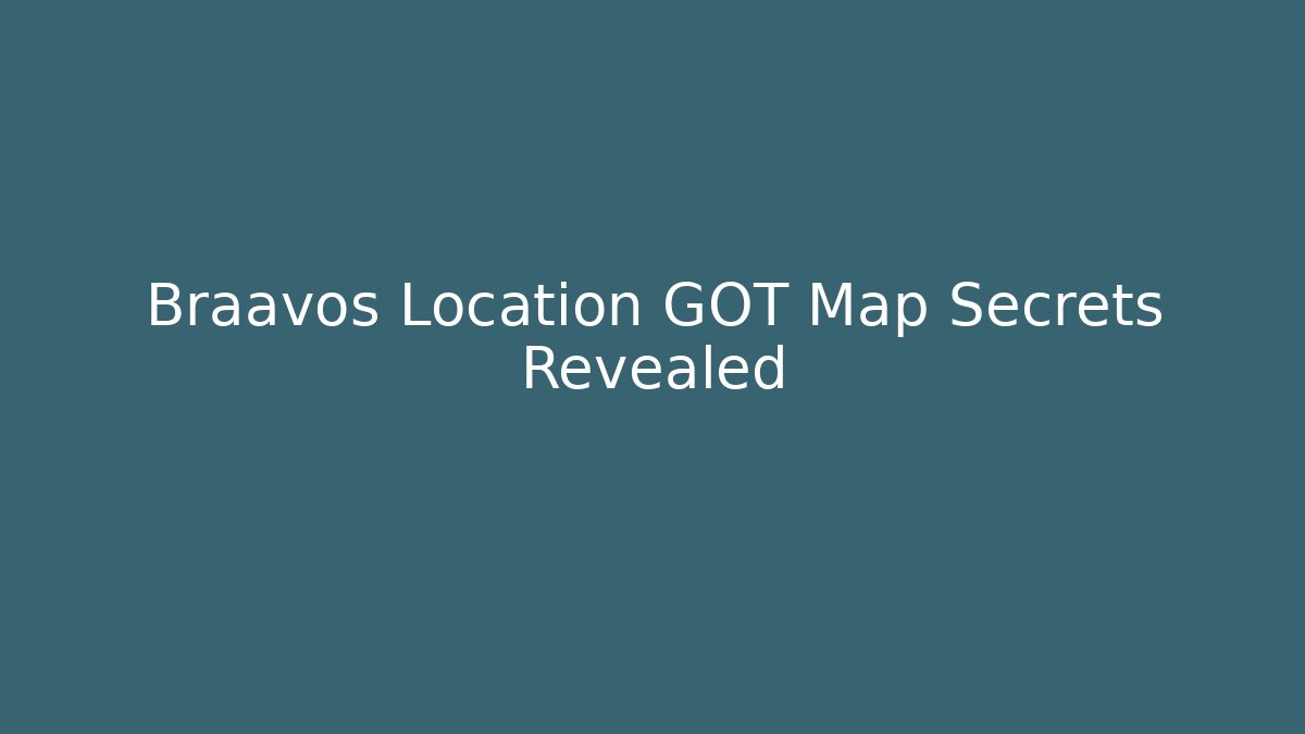 Braavos Location GOT Map Secrets Revealed