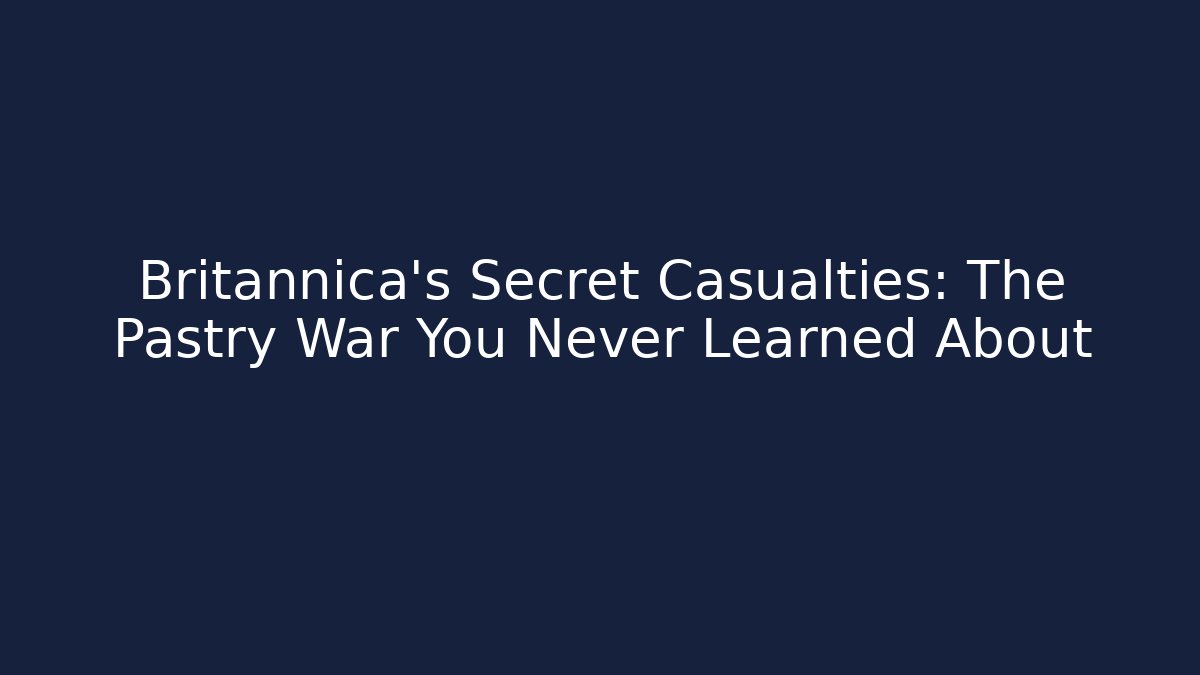 Britannica's Secret Casualties: The Pastry War You Never Learned About