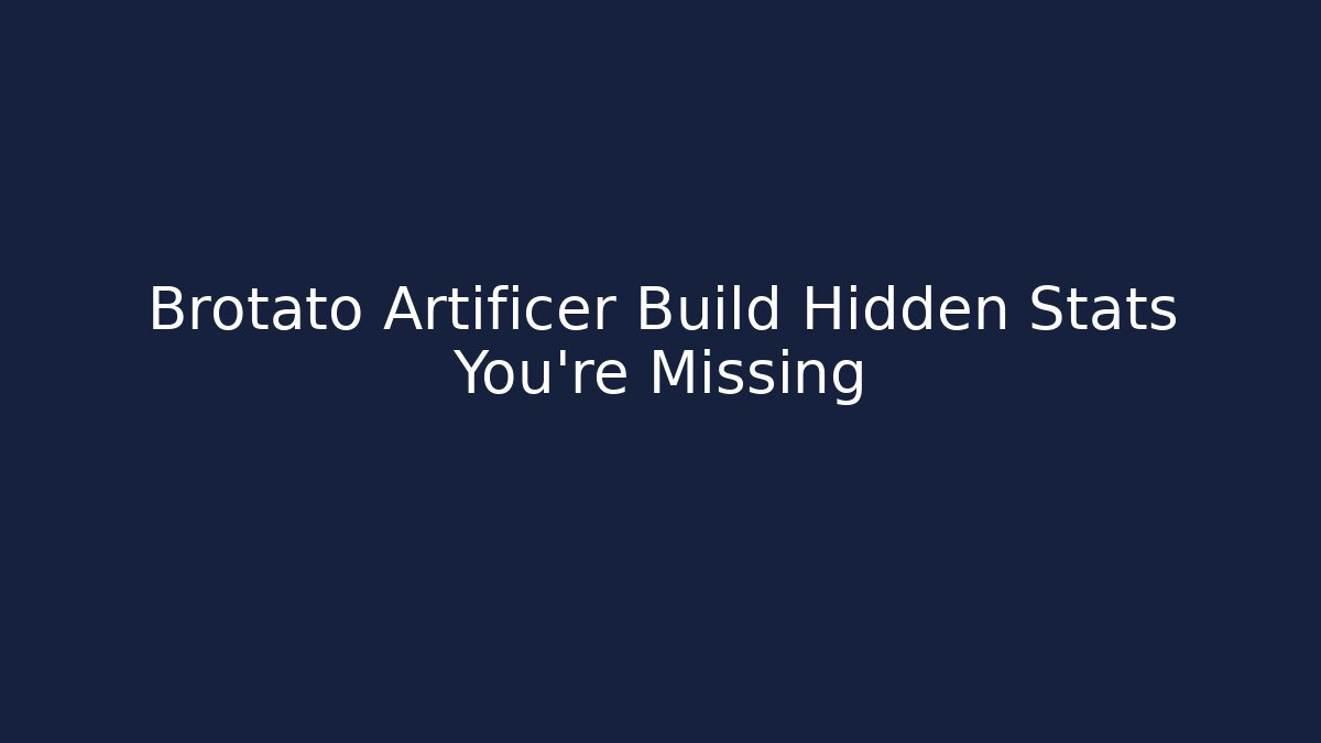 Brotato Artificer Build Hidden Stats You're Missing